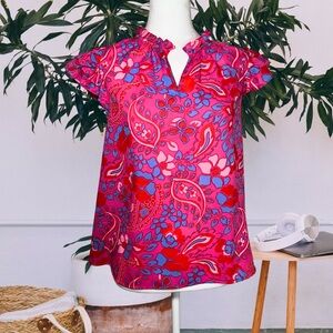 Sugar Lips Floral Ruffle Sleeve Blouse